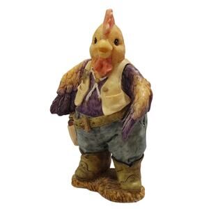 POULTRY PATROL Sheriff Rooster Figurine Deco 1995 Vintage